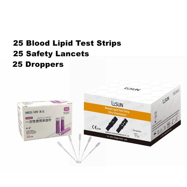 3 in 1 Cholesterol Triglycerides HDL LDL CHOL/HDL Ratio Lipid Testing Meter