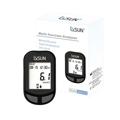 Lysun 3 viename gliukozės kiekis kraujyje, šlapimo rūgštis, bendras cholesterolis 3 viename metre GUC-101